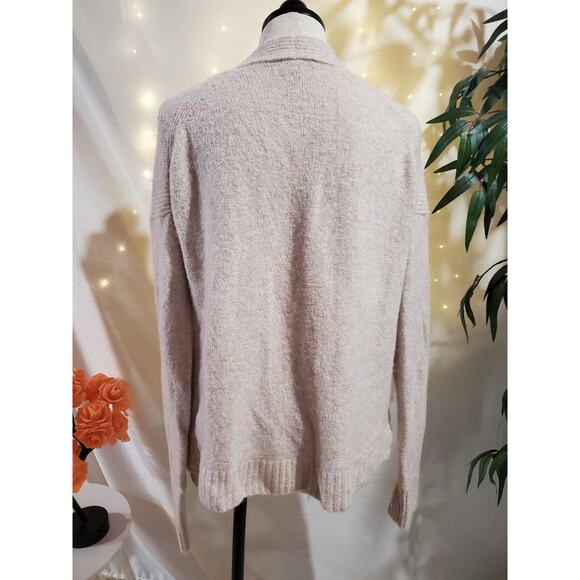 J. Crew Ivory Rainbow Supersoft Yarn Cropped Cardigan Sweater Womens Size M Cozy - Picture 4 of 12